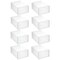 mDesign Plastic Stackable Closet Shoe Storage Box, Side Opening